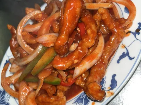 Sweet and sour chicken Cantonese style